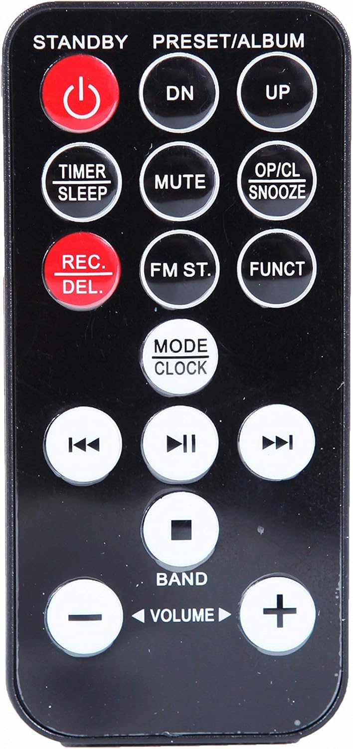 TechPlay Karaoke Enabled, 30W RMS, Retro Classic Turntable, NFC Bluetooth, Double Cassette Player/Recorder, CD MP3 Player, USB SD Ports, AM/FM Digital Alarm Clock and Full Remote Control (Black)
