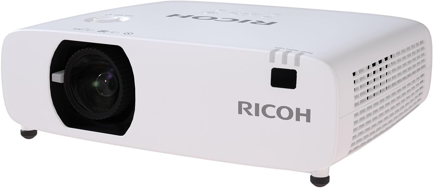RICOH PJ WUL5A50 Compact 3LCD Laser Projector | 5200 Lumens | 1920x1200 WUXGA w/4K Input | 30-300" Screen Size | 360° Installation | Up to 30k Hours | Built-in 16W Speaker