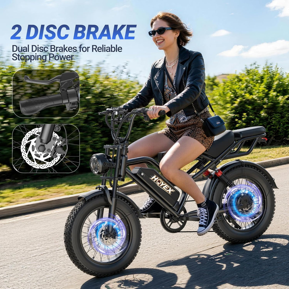 Electric Bike for Adults, 1500W Brushless Motor Ebike, 20" Fat Tire Electric Bicycles, 48V 20Ah Battery, 31MPH Top Speed with Dual Suspension E Bikes