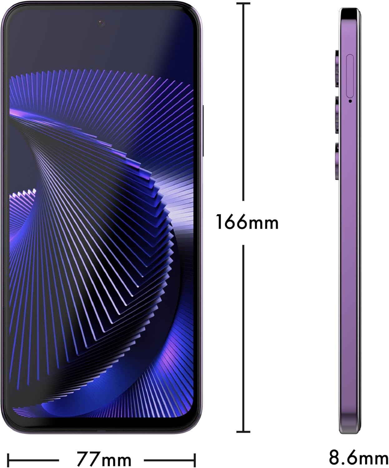 NUU N30 Cell Phone Unlocked for T-Mobile, Mint, Metro, Qlink, Tello 6GB/128GB, Teen Phone, Dual SIM 4G, Octa-Core 6.7" 90Hz HD+, Any Parental APP, Unlocked Android Phones, Purple, 1 Year US Warranty