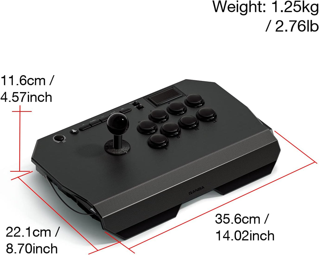 Qanba N3 Drone 2 Wired Joystick for PlayStation 5/4 and PC (Fighting Stick) Officially Licensed Sony Product