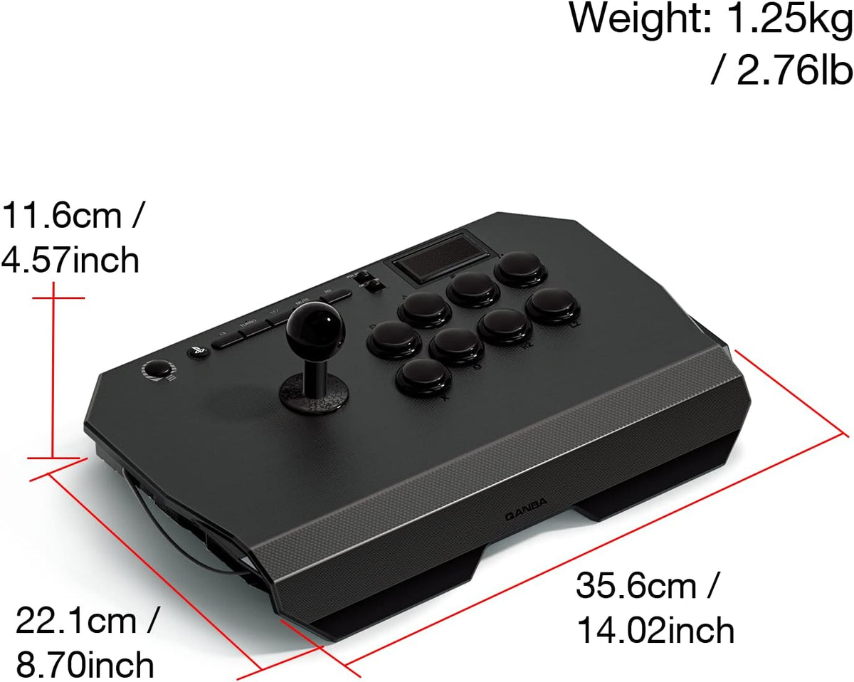 Qanba N3 Drone 2 Wired Joystick for PlayStation 5/4 and PC (Fighting Stick) Officially Licensed Sony Product