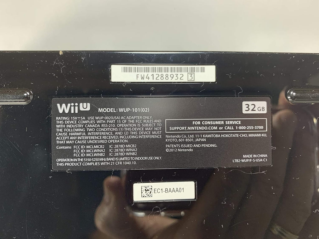 Replacement Official Authentic Nintendo Wii U Console Black Nintendo Wii (Renewed)