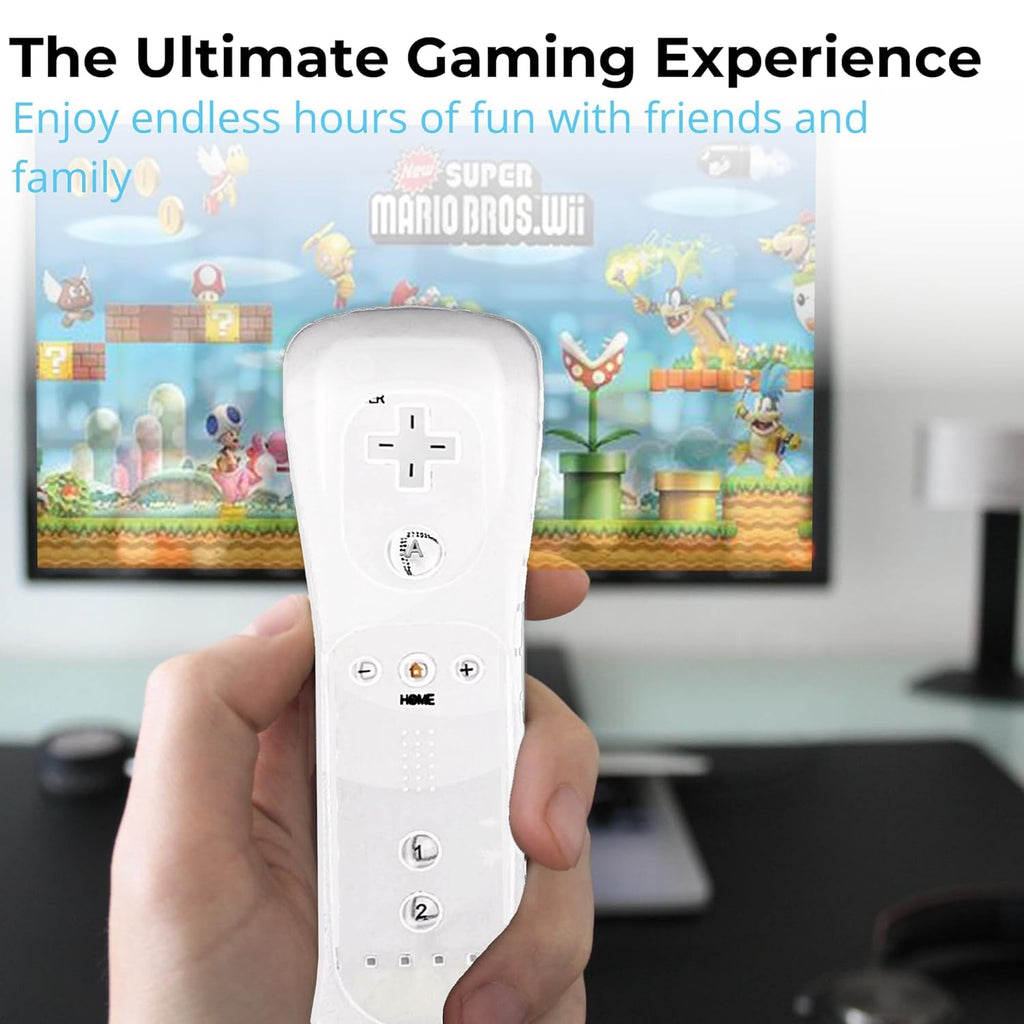 Nintendo Wii Console (White) with Controllers, Nunchucks, Sensor Bar, AV Cable, and Power Cord (Renewed)