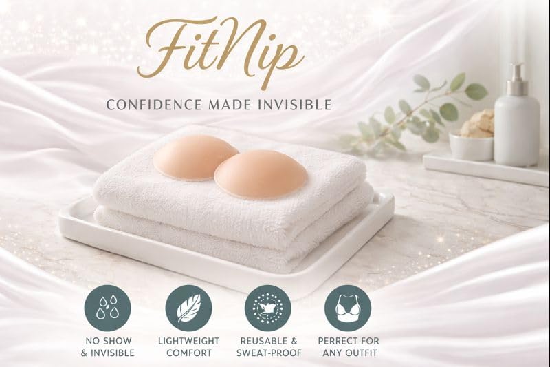 Silicone Nipple Covers for Women – Non-Adhesive, Ultra-Thin, Invisible, Reusable, Seamless, 6 Natural Shades