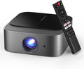 386+ Built-in Apps DBPOWER E2 Smart Projector with WiFi and Bluetooth, Native 1080P Mini Projector Compatible with Netflix, Youtube, D+, Hulu, Max & Crunchyroll, Electric Focus & Carry Case