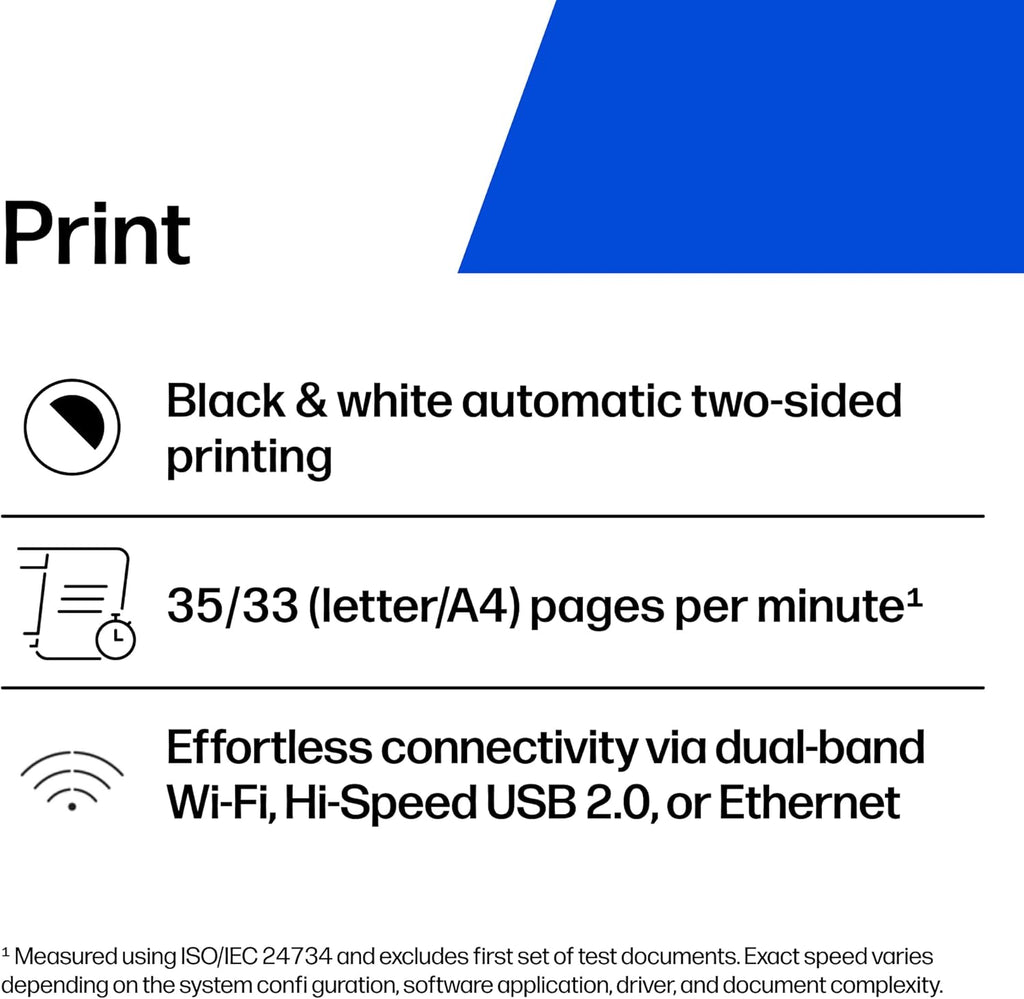 HP Laserjet Pro 3001dw Wireless Black & White Printer, Best-for-Office (3G65OF)