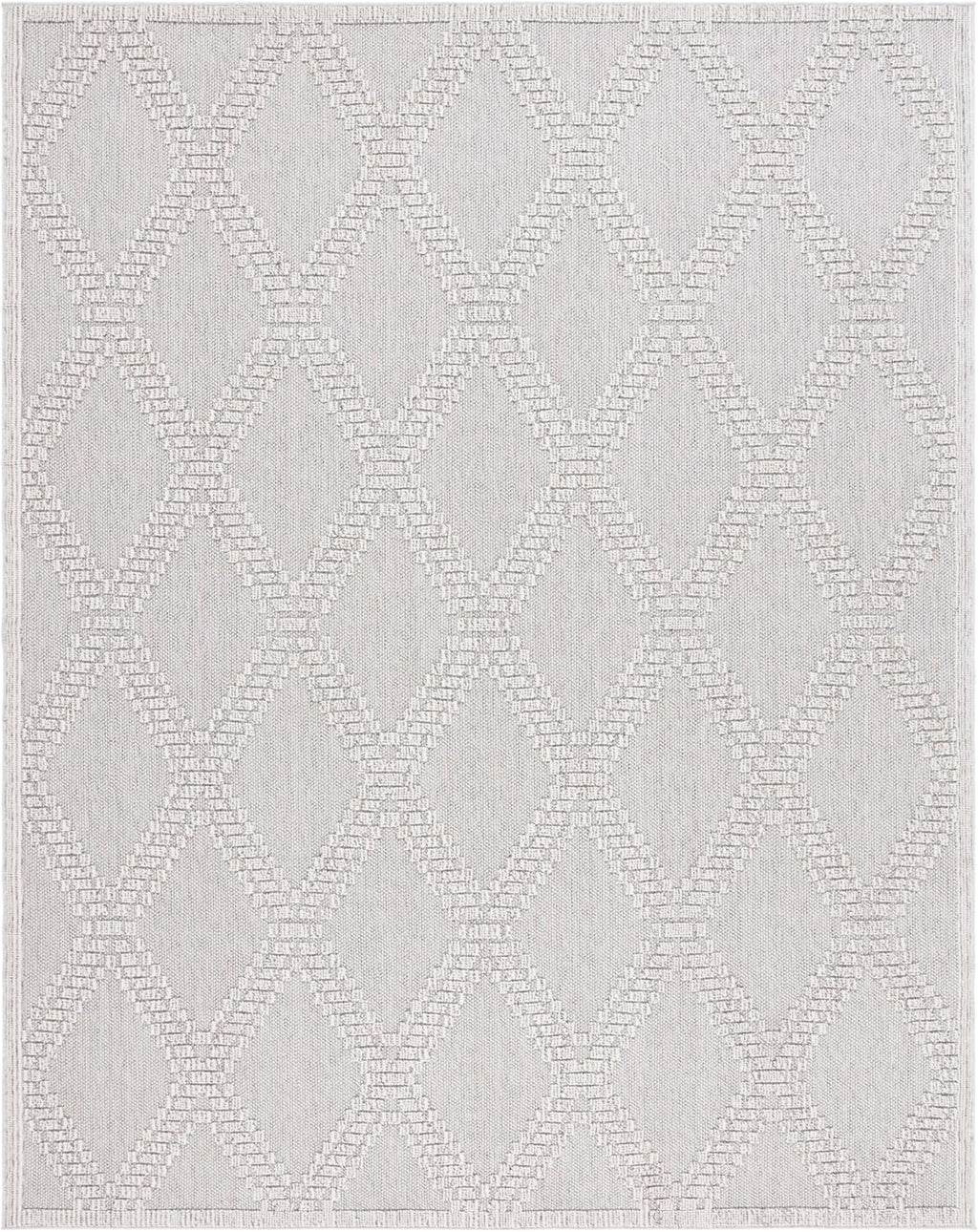 Martha Stewart x SAFAVIEH Outdoor Area Rug Collection - 9' x 12', Grey & Light Grey, Weather Resistant & Washable, Ideal for Patio, Backyard, Mudroom, Deck, Dining Space (MSRO226F)