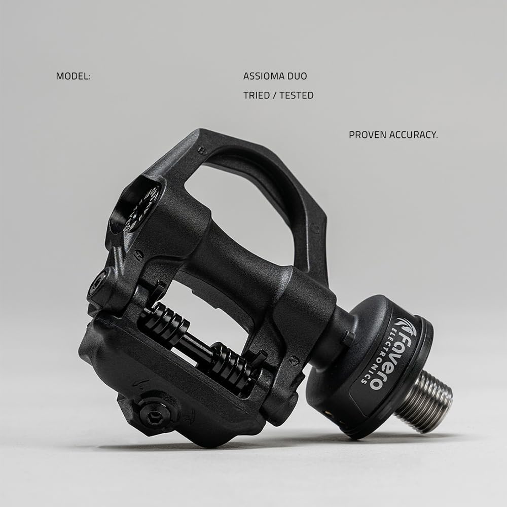 Favero Assioma Duo, Dual-Sensing Side Pedal Based Cycling Power Meter, Bluetooth & ANT+ Connectivity for Bike Computers, Cycling GPS Units, & Smartphones