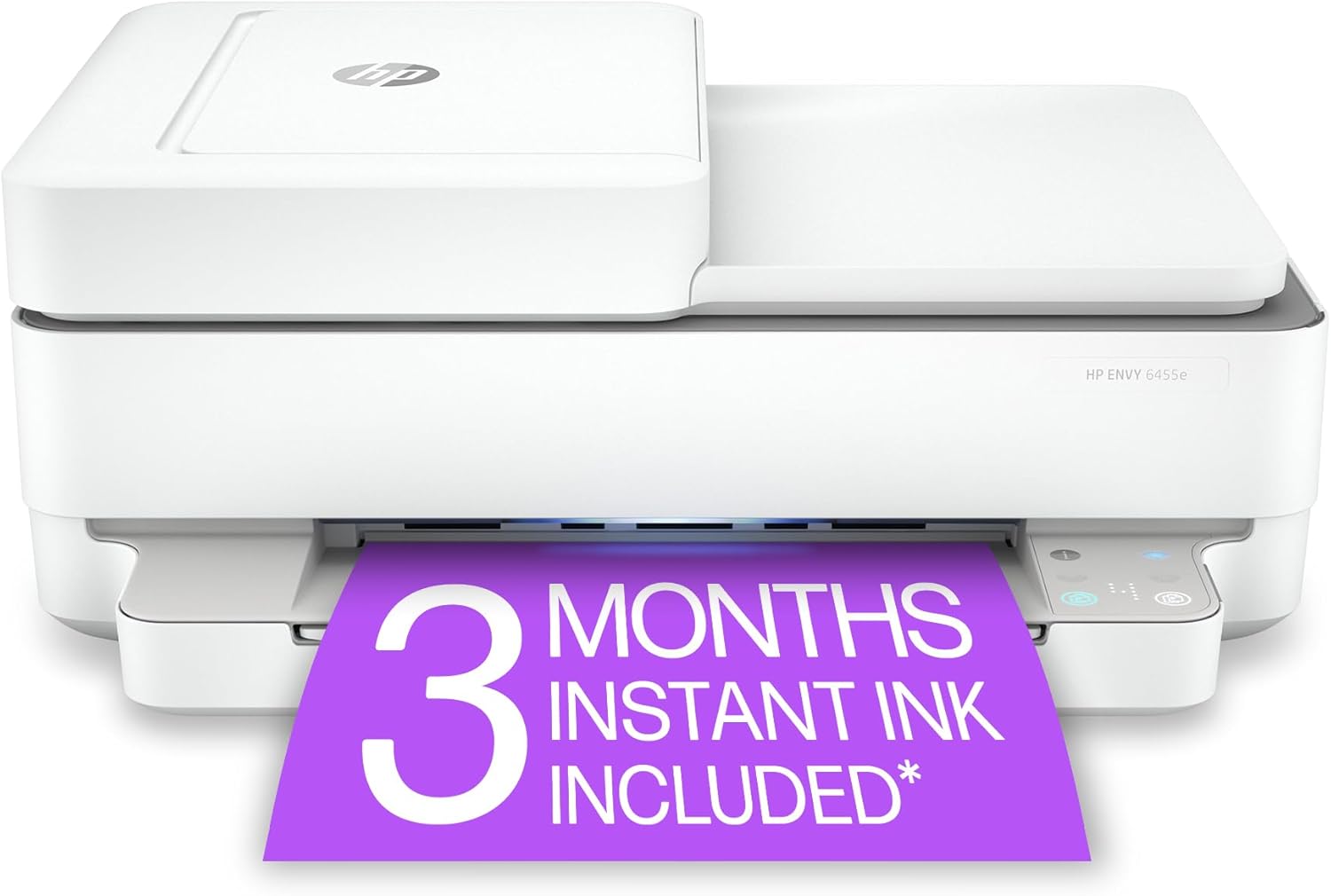 HP Envy 6455e Wireless Color Inkjet Printer, Print, scan, Copy, Easy Setup, Mobile Printing, Best-for-Home, 3 Month Instant Ink Trial Included, White