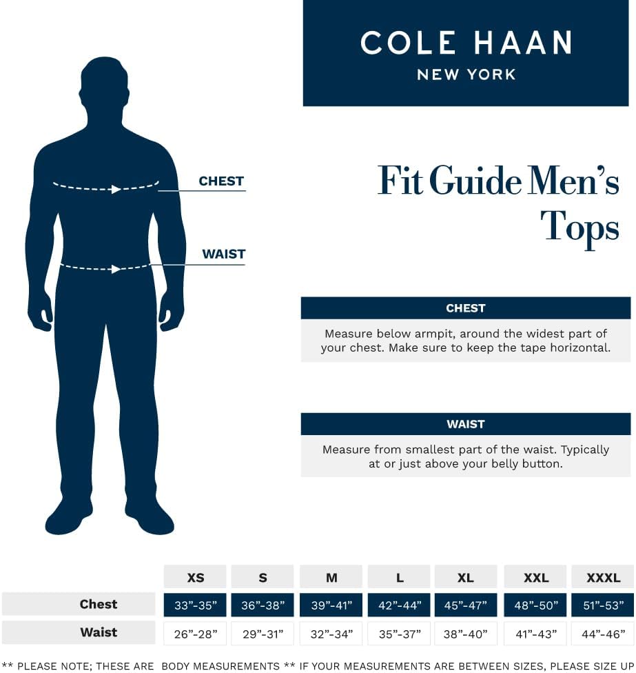 Cole Haan Links Golf Polo Shirts for Men - Lightweight and Breathable 4-Way Stretch with Moisture Management Technology
