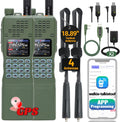 BAOFENG Radio AR-152 PRO Ham Radio Handheld 10W Rechargeable Walkie Talkies Long Range Two Way Radio NOAA Weather Radio GPS,APP Programming Copy Frequency USB Charger Survival Tactical Gear (2Pack)