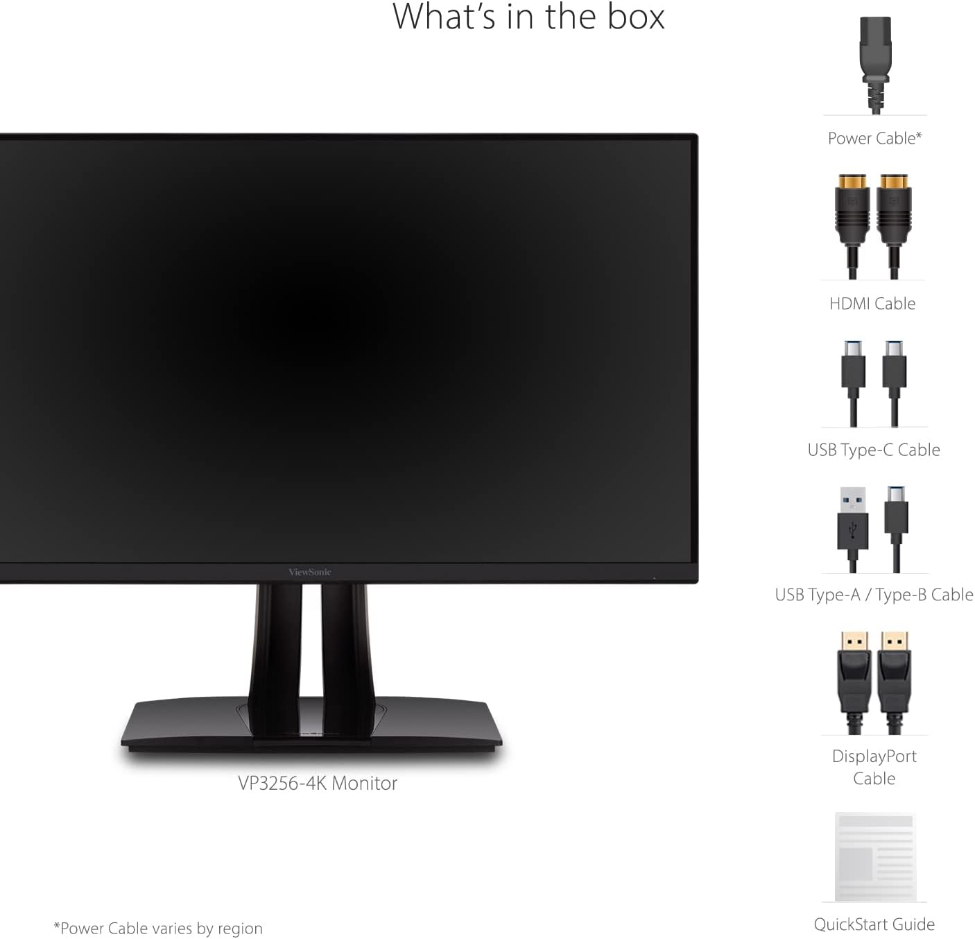 ViewSonic VP3256-4K 32" 4K UHD Professional Graphic Design Monitor with USB-C (90W) (Renewed)