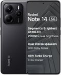 XIAOMI Redmi Note 14 5G + LTE (for Tmobile Mint Tello Global) (256GB + 8GB) 6.67" NFC 120Hz 108MP AI Triple Cam Unlocked Model 24094RAD4G Dual Sim (Midnight Black)