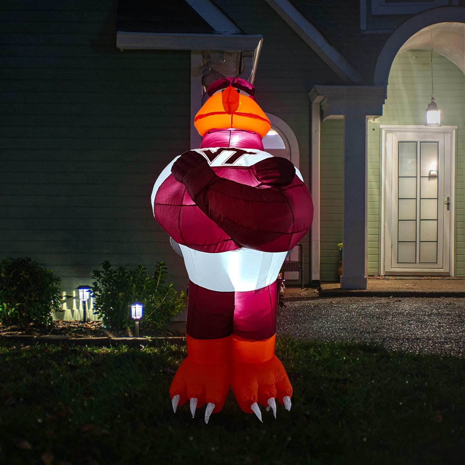 Logo Brands NCAA 7 FT Inflatable Mascot -Powerful 12V Blower & Fast Setup – LED Yard Decoration for Game Day, Tailgates, Holidays – NCAA Team Outdoor Décor