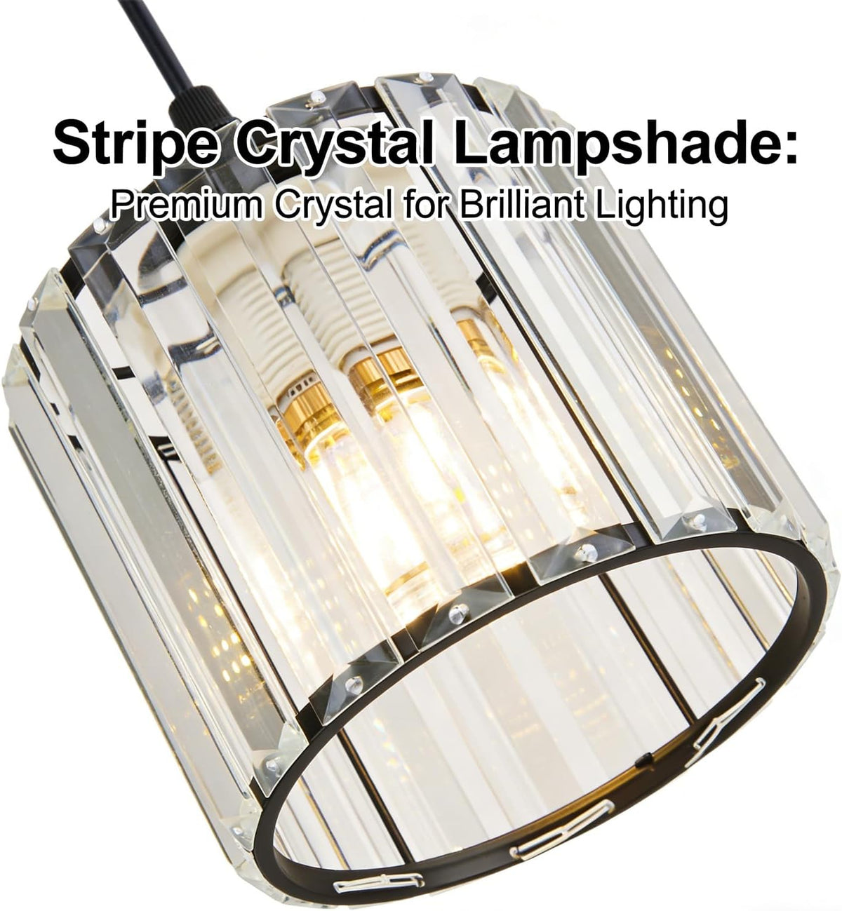 Long Chandeliers for High Ceilings,Modern Crystal Pendant Light,Raindrop Drop Lamp,Hanging Flush Mount Lighting Fixtures for Spiral Staircase,Foyer,Entryway,Living Room,Black (6 Lights)