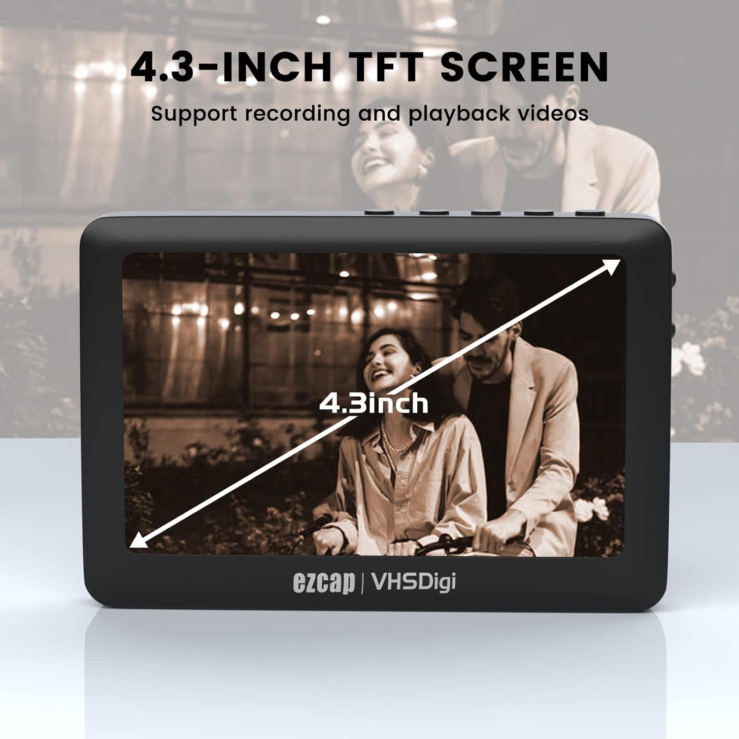 VHS to Digital Converter, Video to Digital Converter 3.0 (Third Generation), Capture Video from VCR's,VHS Tapes,Hi8,Camcorder,DVD,TV Box and Gaming Systems with 4.3 inch TFT Screen and 64GB U Disk