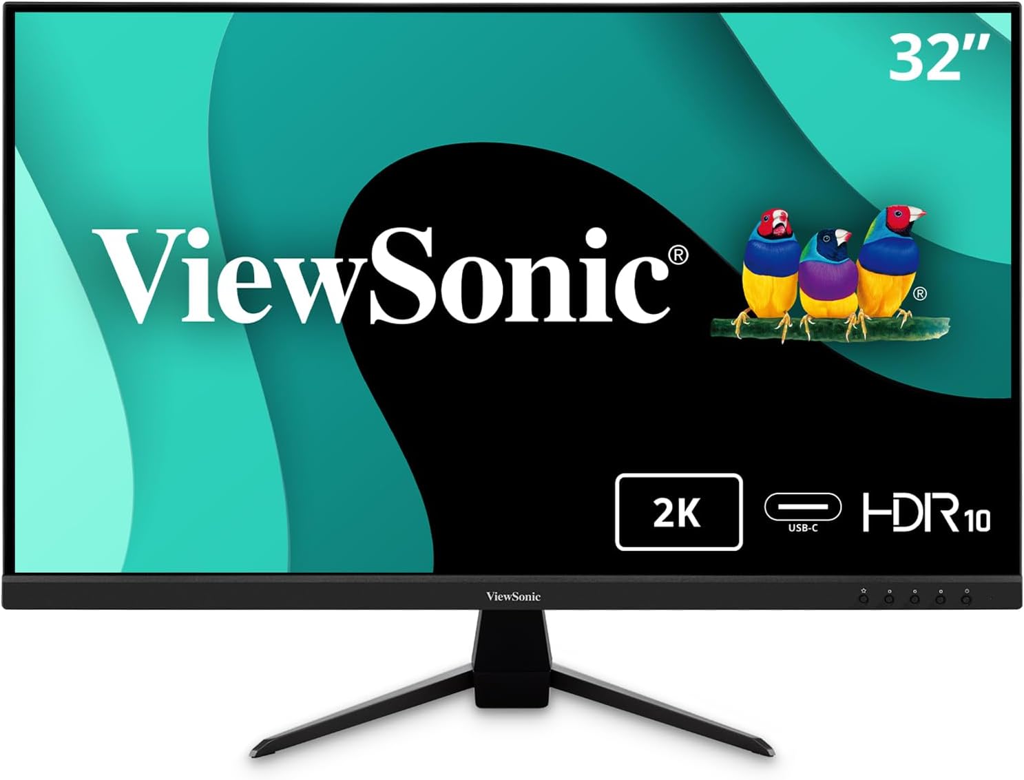 ViewSonic VX3267U-2K 32" 1440p IPS Monitor with 65W USB C, HDR10 Content Support, HDMI, and DP (Renewed)