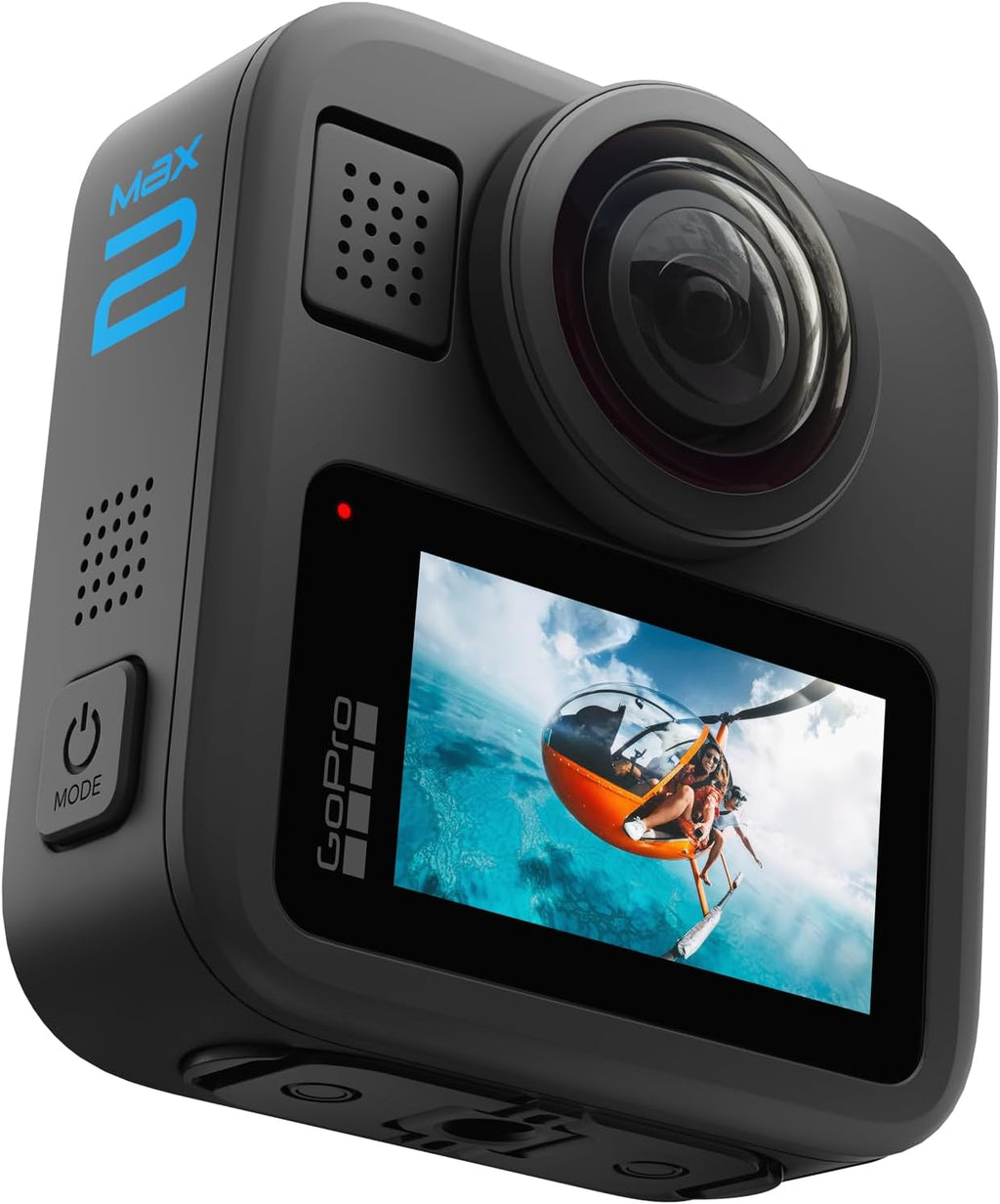 GoPro MAX2 - Waterproof 360 + Traditional Action Camera with Touch Screen, Spherical 8K Video, 29MP 360 Photos, Easy Replaceable Lenses, HyperSmooth Stabilization, 6 Microphones