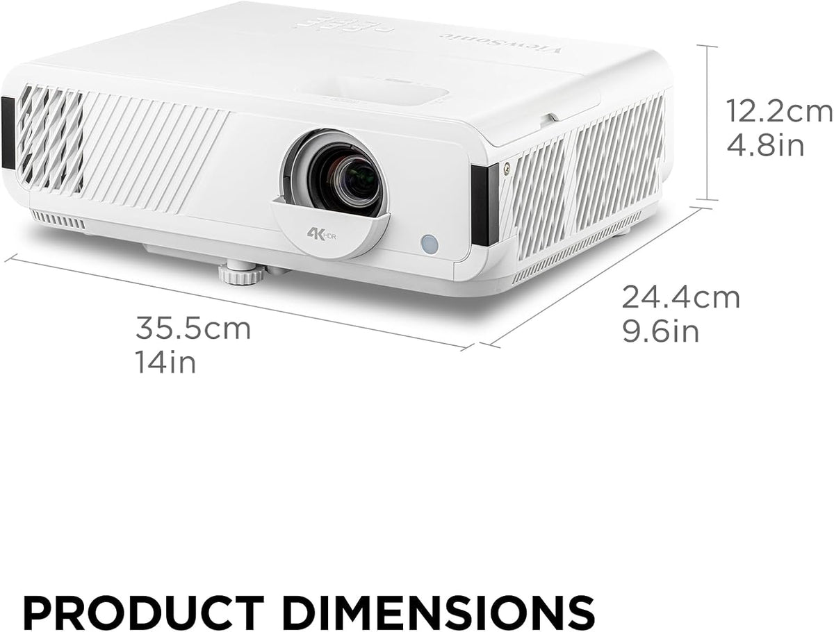 ViewSonic PX700HDH 3700 Lumens 1080p Projector, High Brightness and Supercolor Technology for Smooth Home Entertainment, 1.1x Optical Zoom, and Vertical Keystone for Flexible Setup, and Dual HDMI