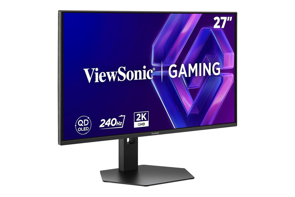 ViewSonic VX2738-2K-OLED 27 Inch 1440p Gaming Monitor, OLED Display with 240Hz and 0.03ms for Smooth Gameplay, FreeSync Premium, Eye Care Technology, Advanced Ergonomics, HDMI, and DisplayPort