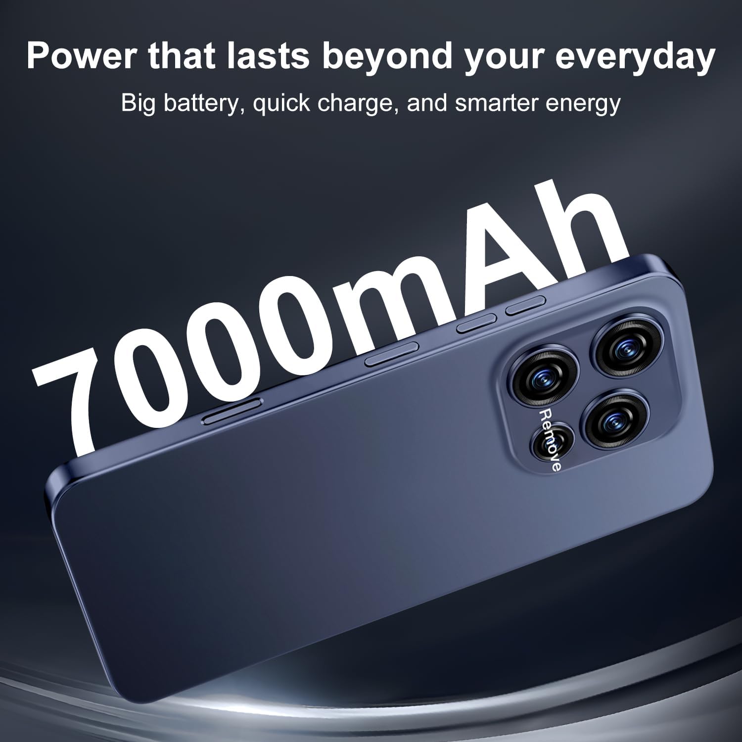16PM 5G Unlocked Smartphone,12GB+512GB 7000mAh Fully Cell Phone for Android 14, 6.99" HD Screen Unlocked Cell Phone, 68MP+108MP Dual Camera/Dual SIM/Fingerprint (Deep Blue)