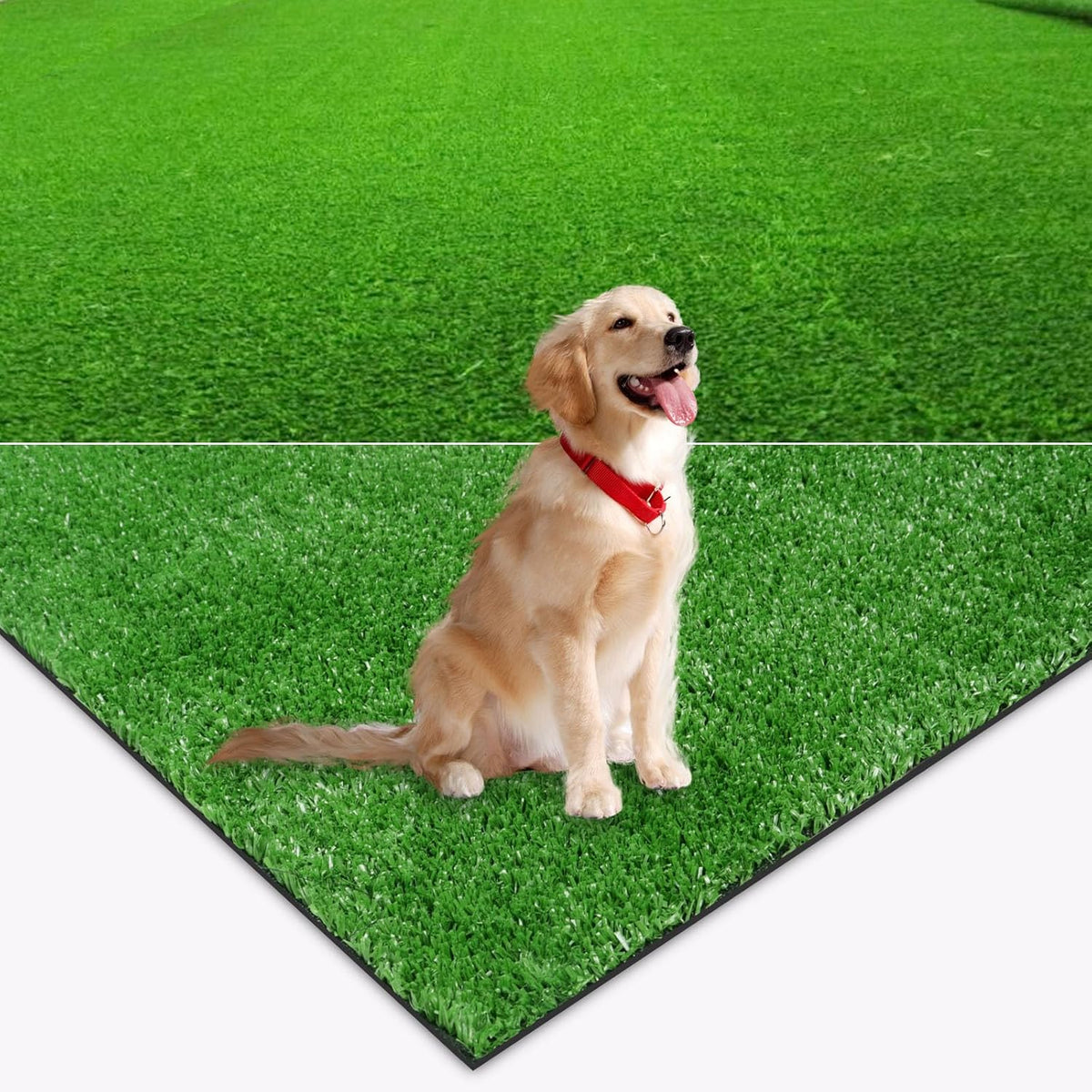 AYOHA Artificial Grass Turf 7FTx15FT, Fake Faux Grass Turf with Drainage Holes, 10MM Synthetic Grass Mat for Patio Backyard Garden Lawn Landscape Balcony Decor, Available Custom Sizes