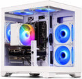 Gaming PC Desktop Computer - Ryzen 5 5500, Radeon RX 6500XT 4GB, 16GB DDR4 RAM, 512GB NVME SSD, Prebuilt Tower for 1080P Gaming, Streaming, School & Home Office (White)