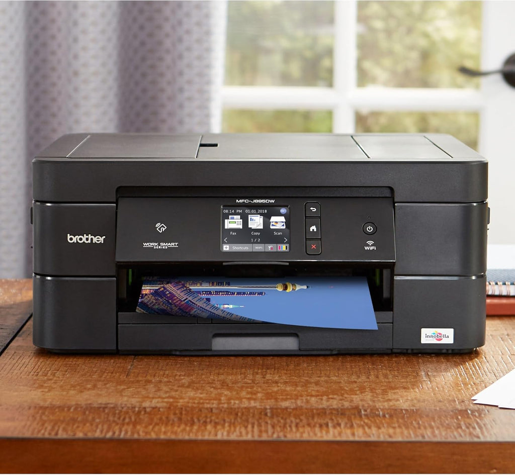 Brother Wireless All-In-One Inkjet Printer, MFC-J895DW, Multi-Function Color , Duplex Printing, NFC One Touch to Connect Mobile Printing, Amazon Dash Replenishment Enabled