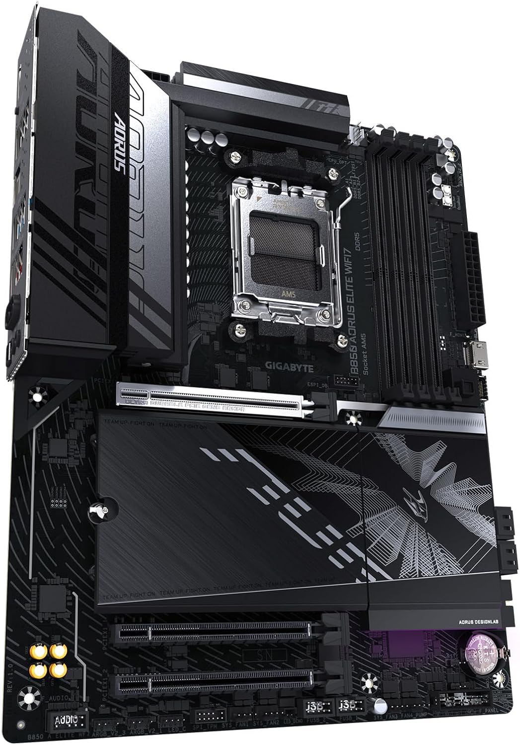 GIGABYTE B850 AORUS Elite WIFI7 AMD AM5 ATX Motherboard, Support AMD Ryzen 9000/8000/7000 Series, DDR5, 14+2+2 Power Phase, 3X M.2, PCIe 5.0, USB-C, WIFI7, 2.5GbE LAN, EZ-Latch, 5-Year Warranty