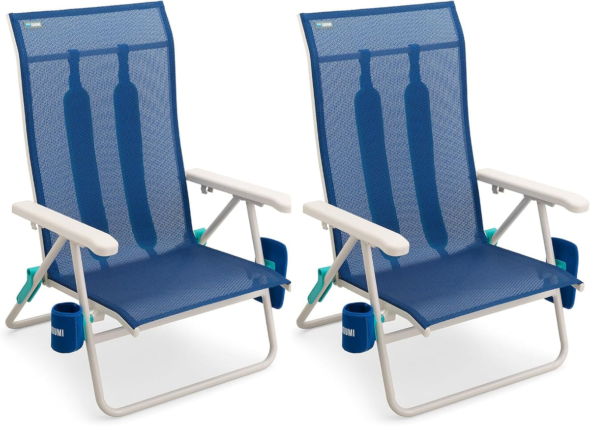 Shibumi Shade | Portable Beach Chair for Adults | Anti-Rust Marine Grade Frame | 300lb Capacity | Padded Backpack Straps | Weighs 8 Pounds | Breathable Fabric