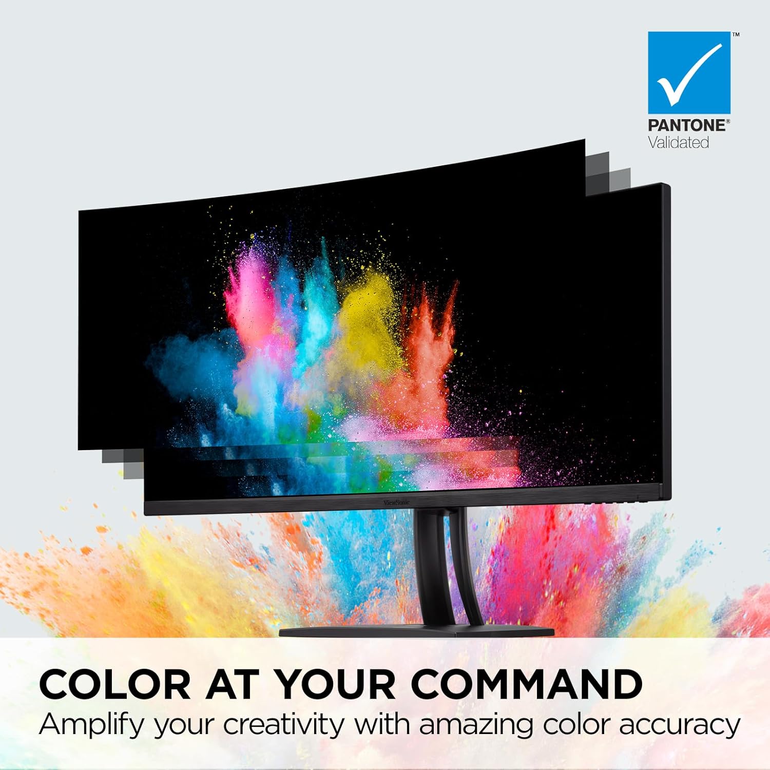 ViewSonic VP3456A 34 Inch 1440p Ultrawide ColorPro Monitor, Curved Display with 100% sRGB and Pantone Validated for Professional Graphic Design, Advanced Ergonomics, 100W USB-C, HDMI, and DP Inputs