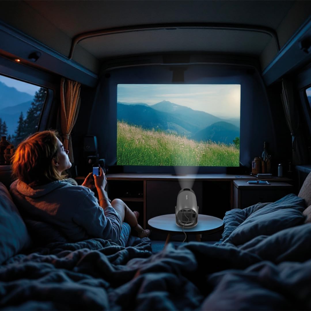 Philips, Neopix 150 home theater projector, Full HD 1920 x 1080p, 180 degree rotatable, LED light source, mirror mode, WLAN 6, stereo sound 2 x 3 watts, black