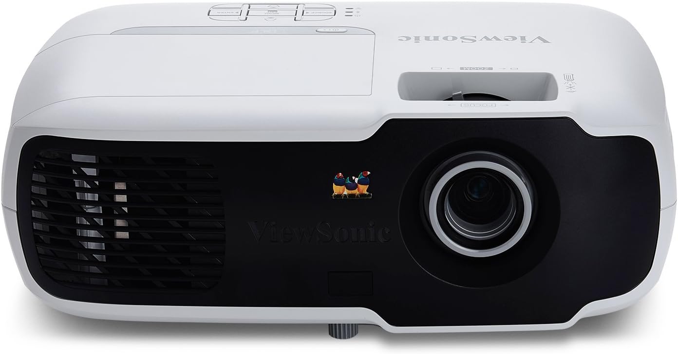 ViewSonic PA502S 3500 Lumens High Brightness SVGA Projector for Home and Office with HDMI and Optical Zoom,Black/white