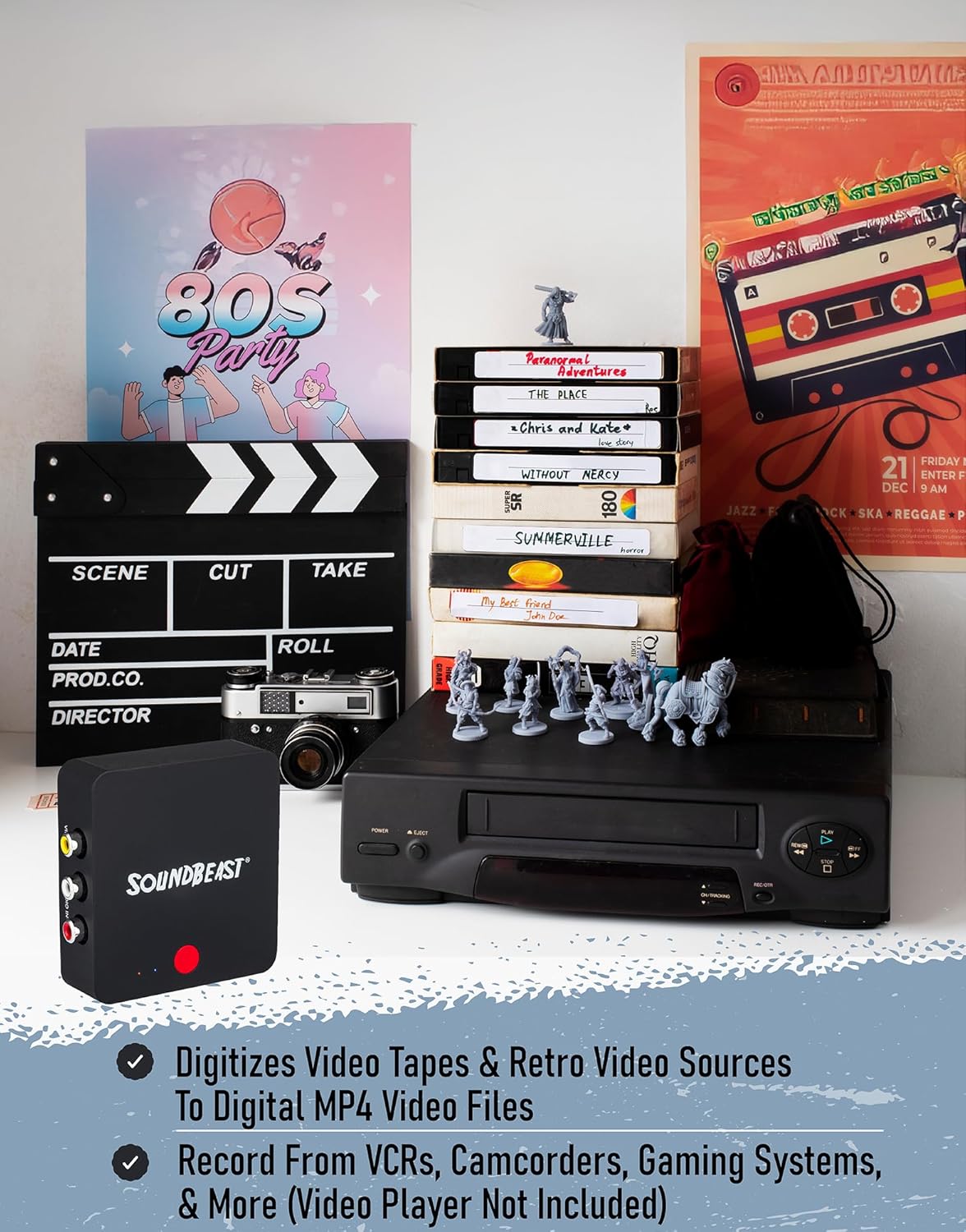 SoundBeast Video to Digital Converter - Record Video & Audio from VCR, VHS Tapes, AV, RCA, Hi8, Camcorder, DVD, Gaming Systems - Saves to USB Flash Drive Requires Working VCR/Camcorder & Tapes