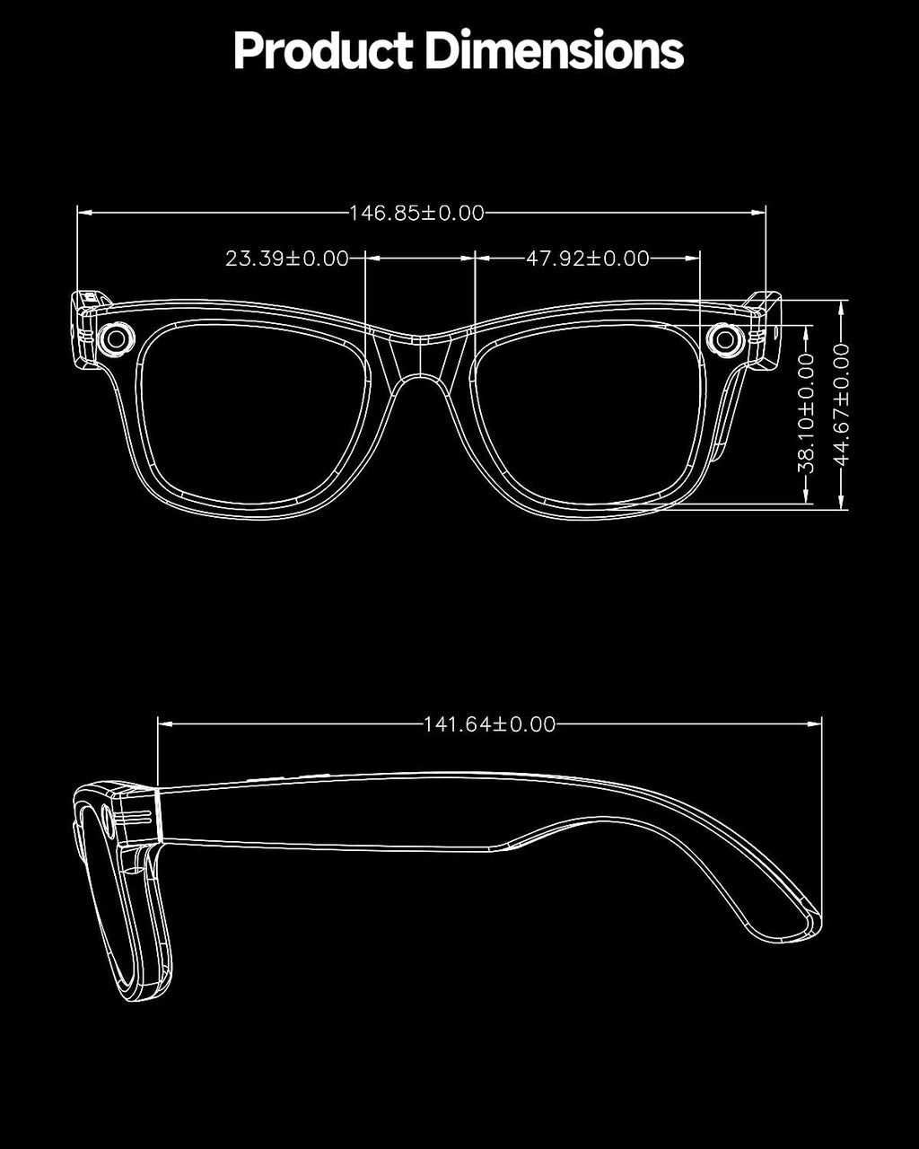 AI Smart Glasses with Camera 4K,Bluetooth AI Glasses for Men Women,Support Live Feed,AI Voice Control,160+ Language Translate, Chat GPT, WiFi, 290mAh Blue Light Glasses（Black）