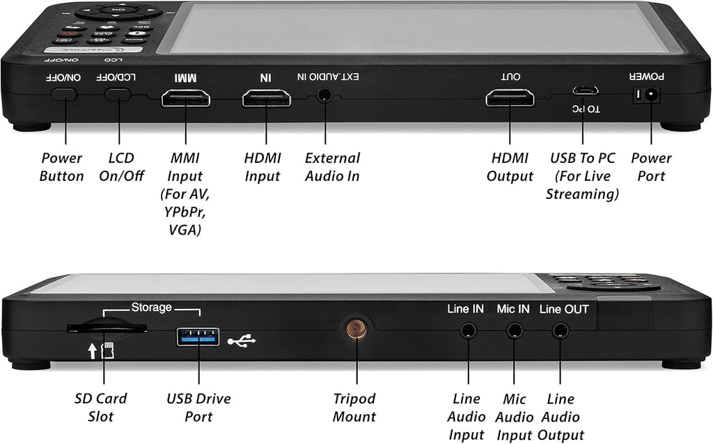 ClearClick HD Video Capture Box Ultimate 2.0 (Second Generation) - Capture and Stream Video from HDMI, RCA, VHS, VCR, DVD, Camcorders, Hi8
