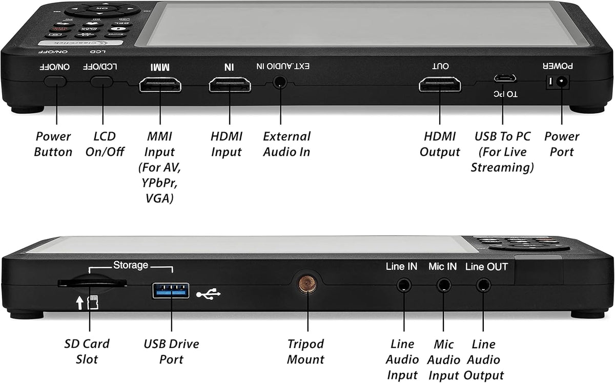 ClearClick HD Video Capture Box Ultimate 2.0 (Second Generation) - Capture and Stream Video from HDMI, RCA, VHS, VCR, DVD, Camcorders, Hi8