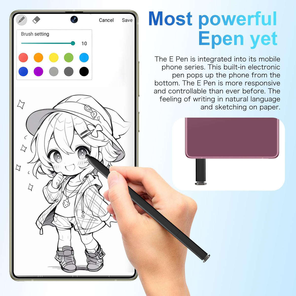 Huness I25 Ultra Unlocked Phone,Built in Pen The Phone,Cell Phone Battery 7000mAh 6.99" HD Screen,Android 14 16+512GB Smartphone,Dual SIM/5G/Face ID/Fingerprint Lock/GPS (Rose Gold, 16+512)
