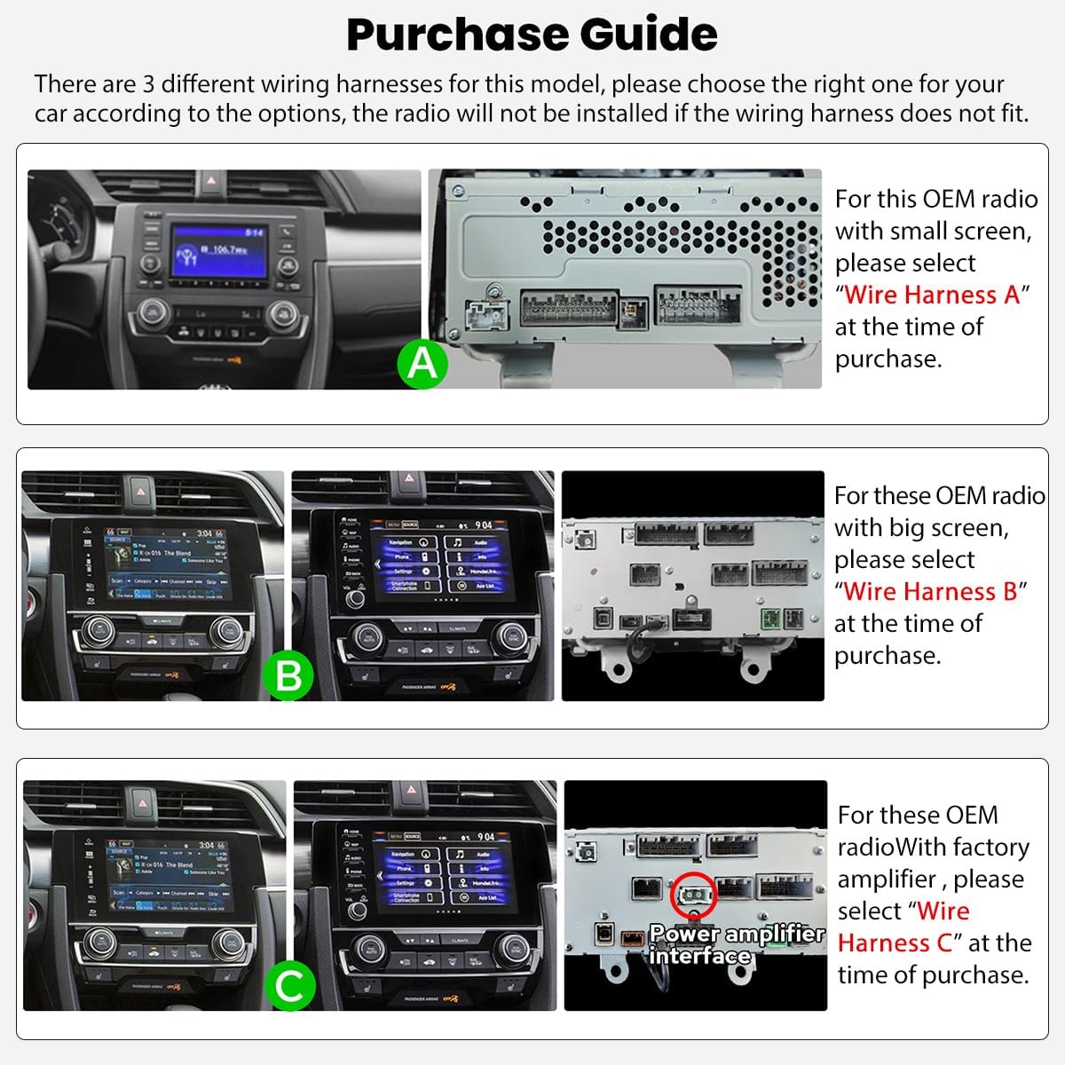 JOYING Car Radio for Honda Civic 2016-2021 Android 13 Car Stereo 9 Inch Head Unit with Carplay & Android Auto, Mirror Link, GPS Navigation, Bluetooth 5.0, Volume Knob(JY-HT145N4)