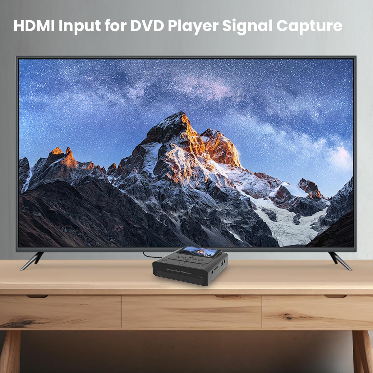 VHS to DVD Recorder, VCR to DVD Recorder-Convert Photos and Videos Between VHS,VCR,Memory Card .DVD and USB. Phone can use a Free app to Burn Videos and Photos, Also has TV Recording Function（Black）