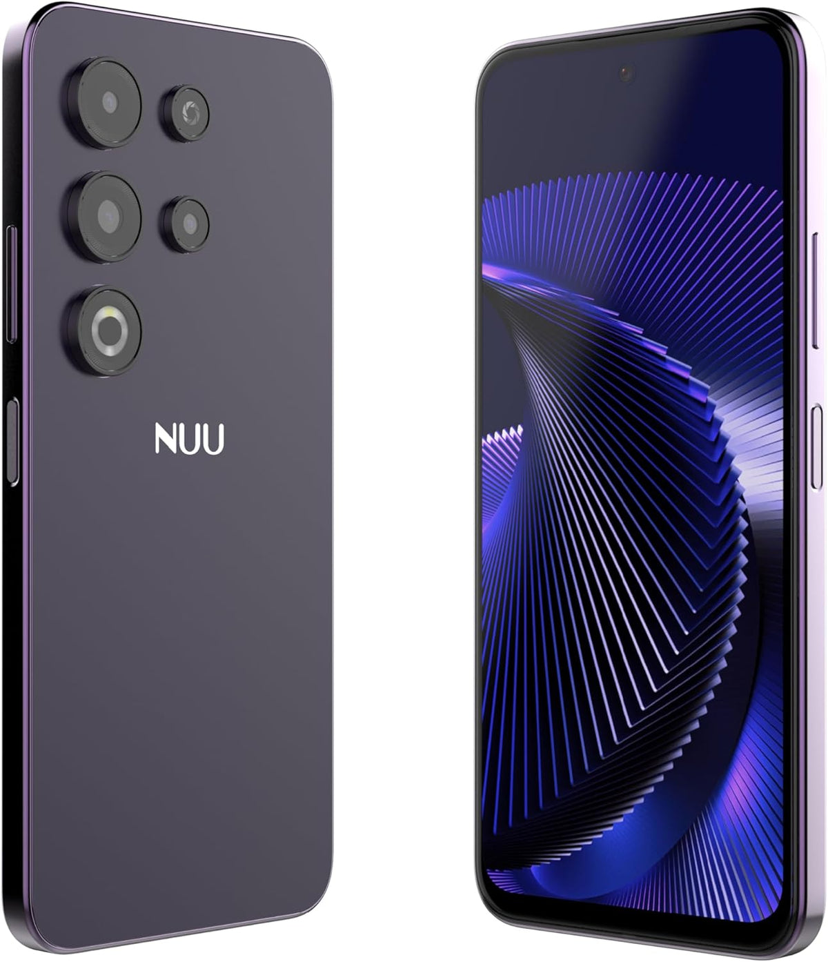 NUU N30 Cell Phone Unlocked for T-Mobile, Mint, Metro, Qlink, Tello 6GB/128GB, Teen Phone, Dual SIM 4G, Octa-Core 6.7" 90Hz HD+, Any Parental APP, Unlocked Android Phones, Purple, 1 Year US Warranty
