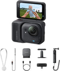 Insta360 GO Ultra Creator Bundle - Small 4K Vlogging Camera, Hands-Free, POV Cam, 1/1.28" Sensor, 53g Lightweight, 156° FOV, 200 Min Battery Life, Magnetic Wearable Action Camera for Sports, Vlog