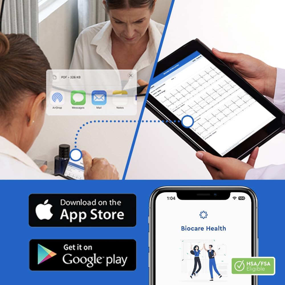 Bioheart | 24/7 Continuous Heart Monitor | No Prescription Needed | Smart Wearable | Chest Strap | One Month Subscription Included
