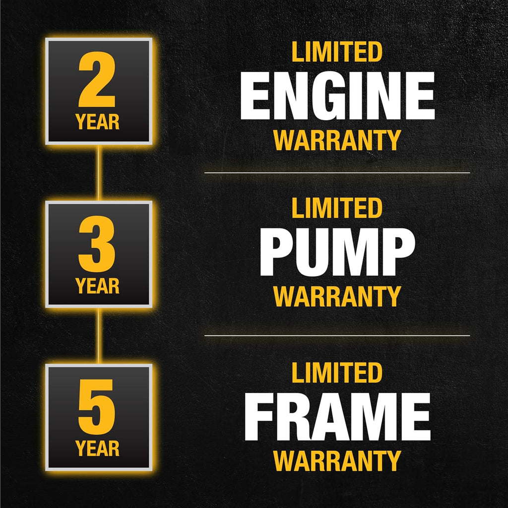 DeWalt 3300 PSI Gas Pressure Washer, 5 Nozzles, Spray Gun, Wand, 25-ft. Hose, DXPW3300-S, 49-State