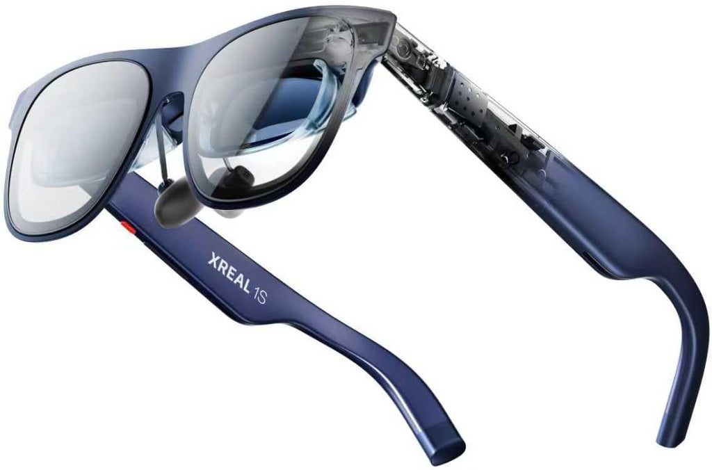 XREAL 1S AR/XR Glasses, 500" Virtual Screen Smart Glasses with 52° FOV, Native 3DoF, REAL 3D, Powered by X1 Chip, Supports All USB-C DP Devices Including iPhone 17/16 and Handhelds, like ROG/SteamDeck