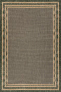 Dash & Albert Essoria Green Indoor/Outdoor Rug Rug, 8 X 10 Feet, Green/Black Bordered Pattern