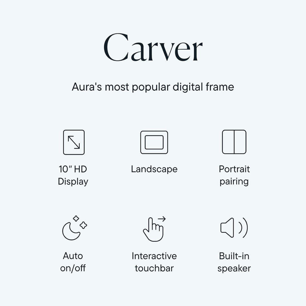 Aura Digital Picture Frame - 10.1" HD Display | Wirecutter's Best Digital Frame | Text Photos Directly to Your Frame from Anywhere | Quick & Easy Setup Over WiFi - Free Aura App | No ads or fees