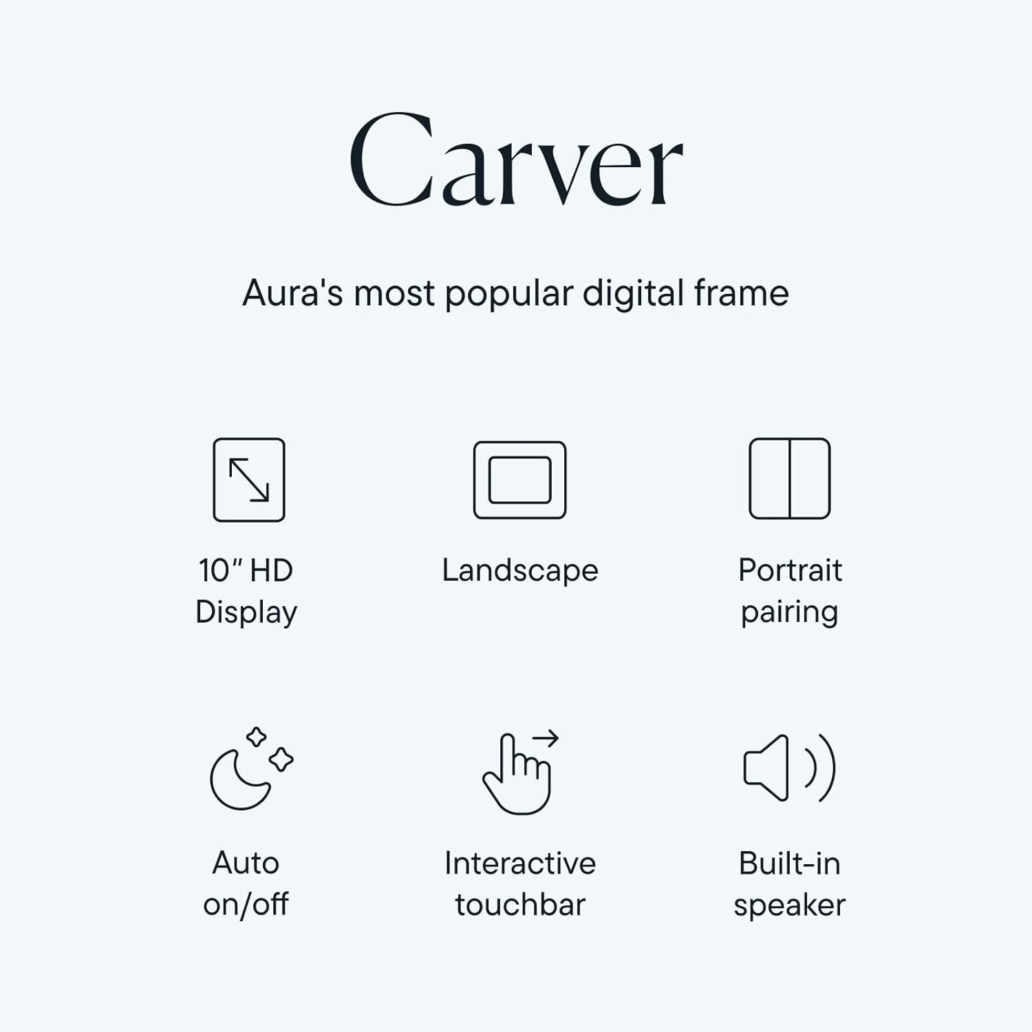 Aura Digital Picture Frame - 10.1" HD Display | Wirecutter's Best Digital Frame | Text Photos Directly to Your Frame from Anywhere | Quick & Easy Setup Over WiFi - Free Aura App | No ads or fees