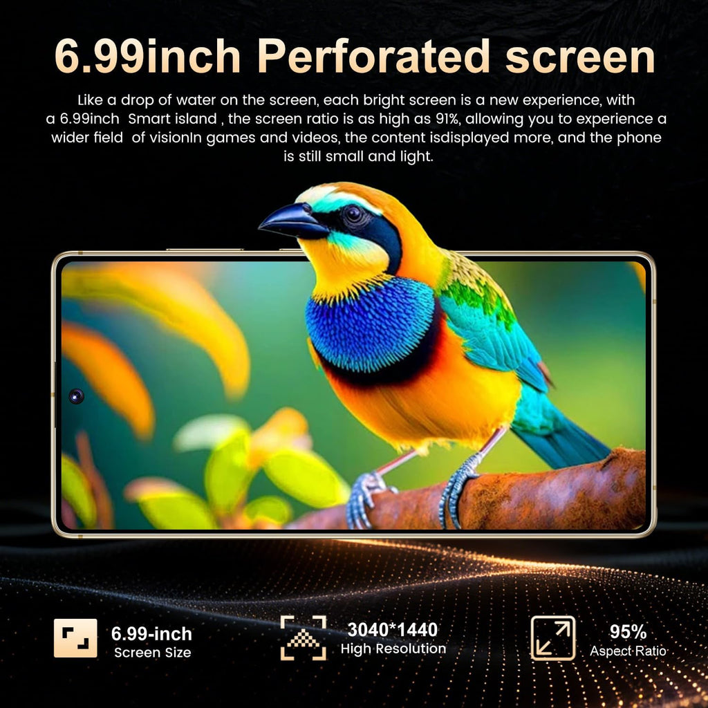 BDWJW I26 Ultra Smartphone, 6.99” 120Hz AMOLED, Snapdragon 8 Gen 4, 16GB RAM + 512GB ROM, 7000mAh Titanium Battery, 108+68MP Camera, Android 15, Dual SIM (Rose)